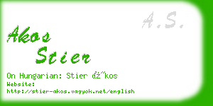 akos stier business card